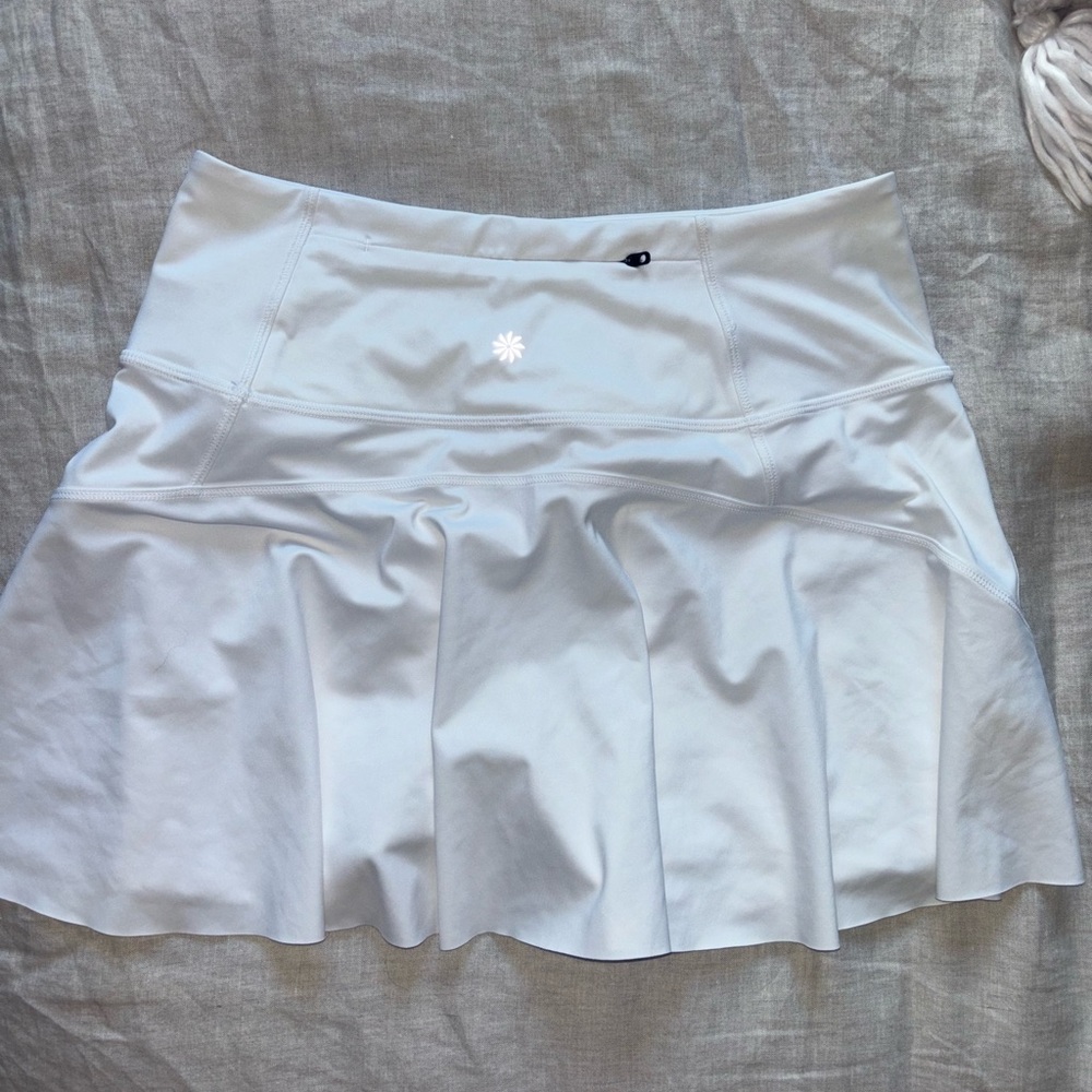 White tennis skirt